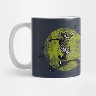 Grunge Jumping Skeleton 'Not Dead Yet' Mug